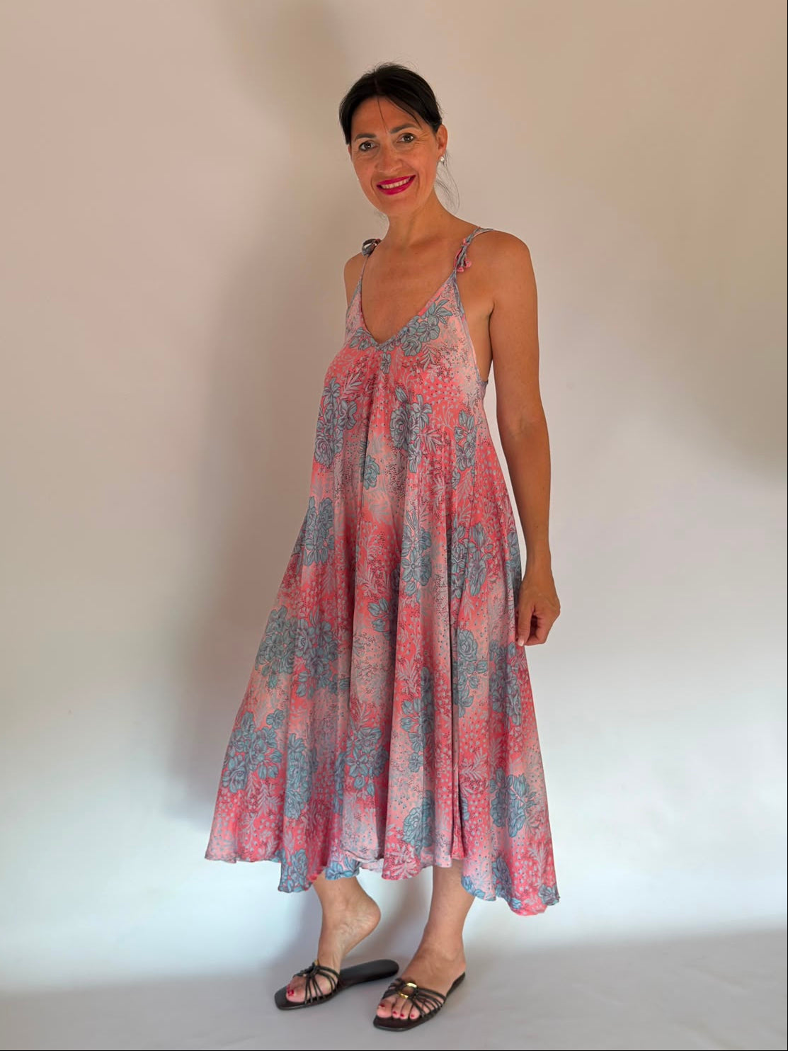 Vestito lungo rosa