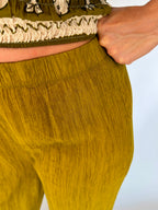 Coordinato elasticizzato verde