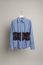 Camicia a righe con corpetto