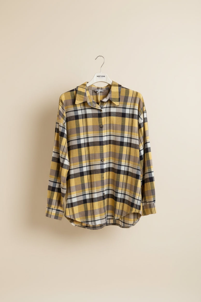 Camicia scozzese gialla
