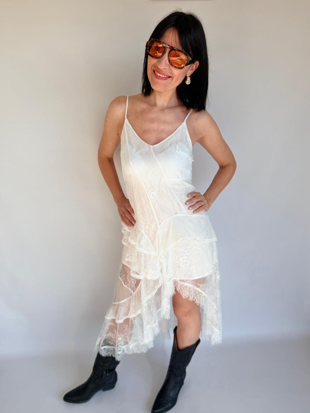 vestito pizzo bianco
