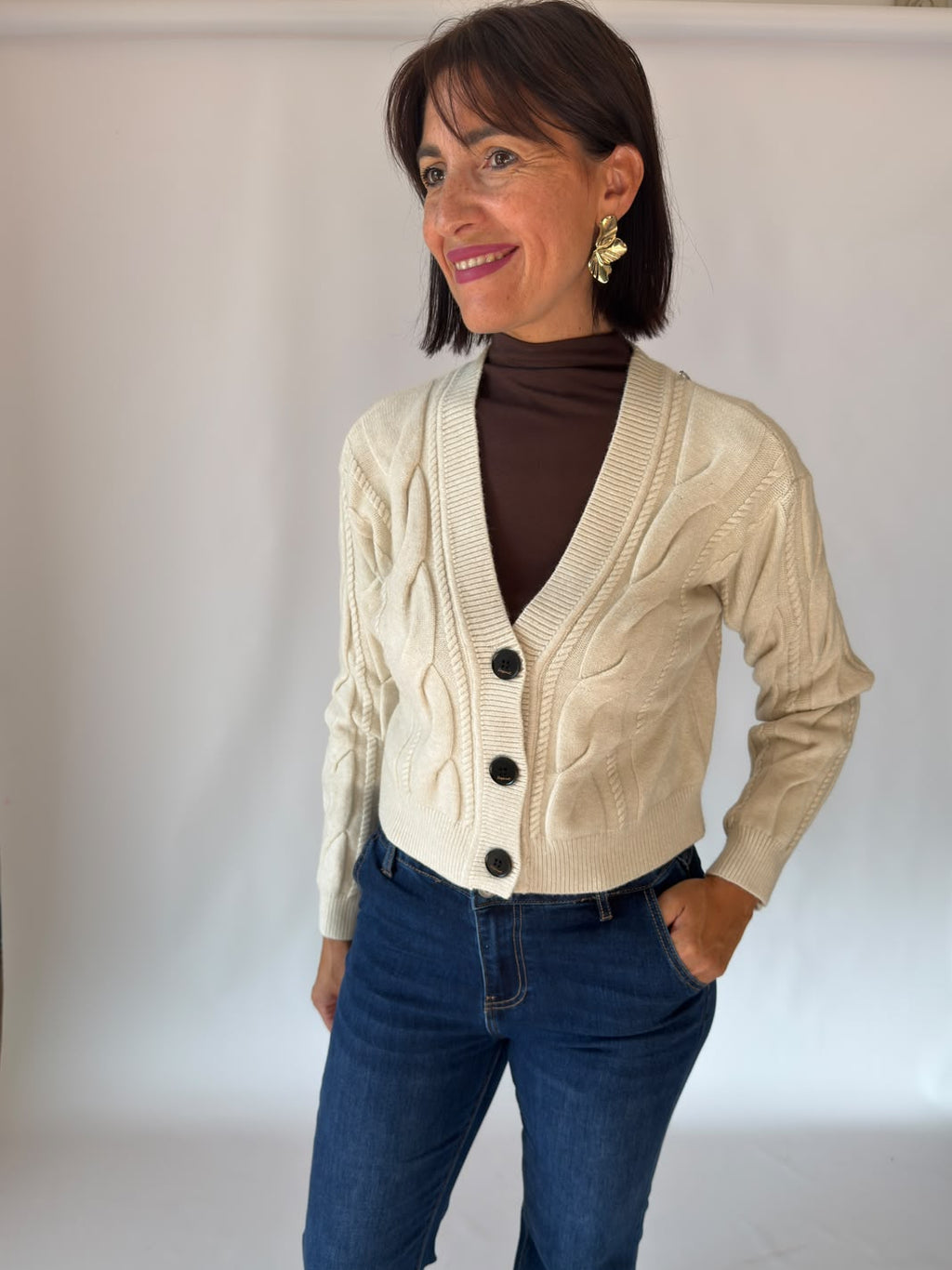 Cardigan crema