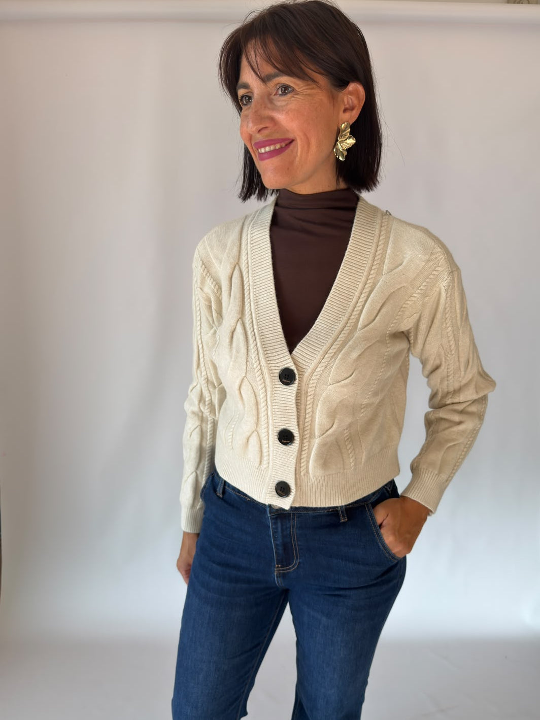 Cardigan crema