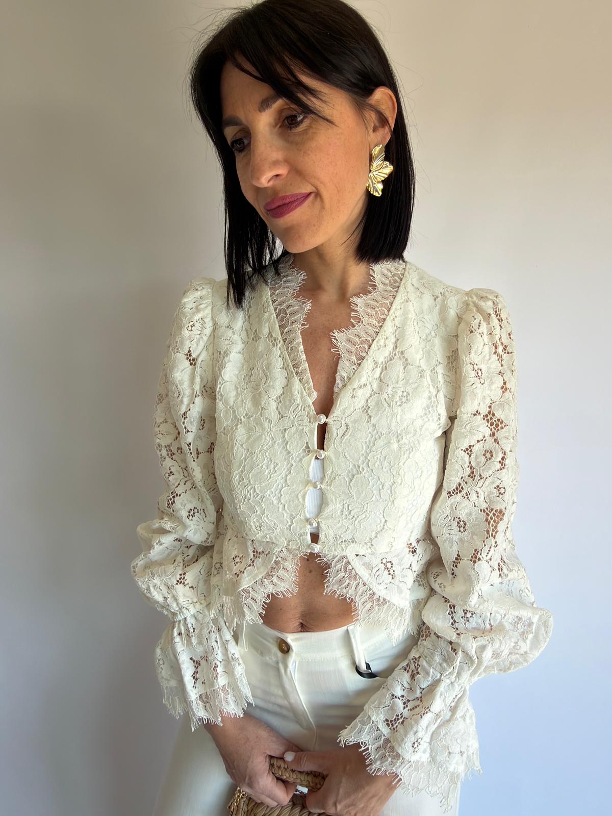 Camicia in pizzobianco