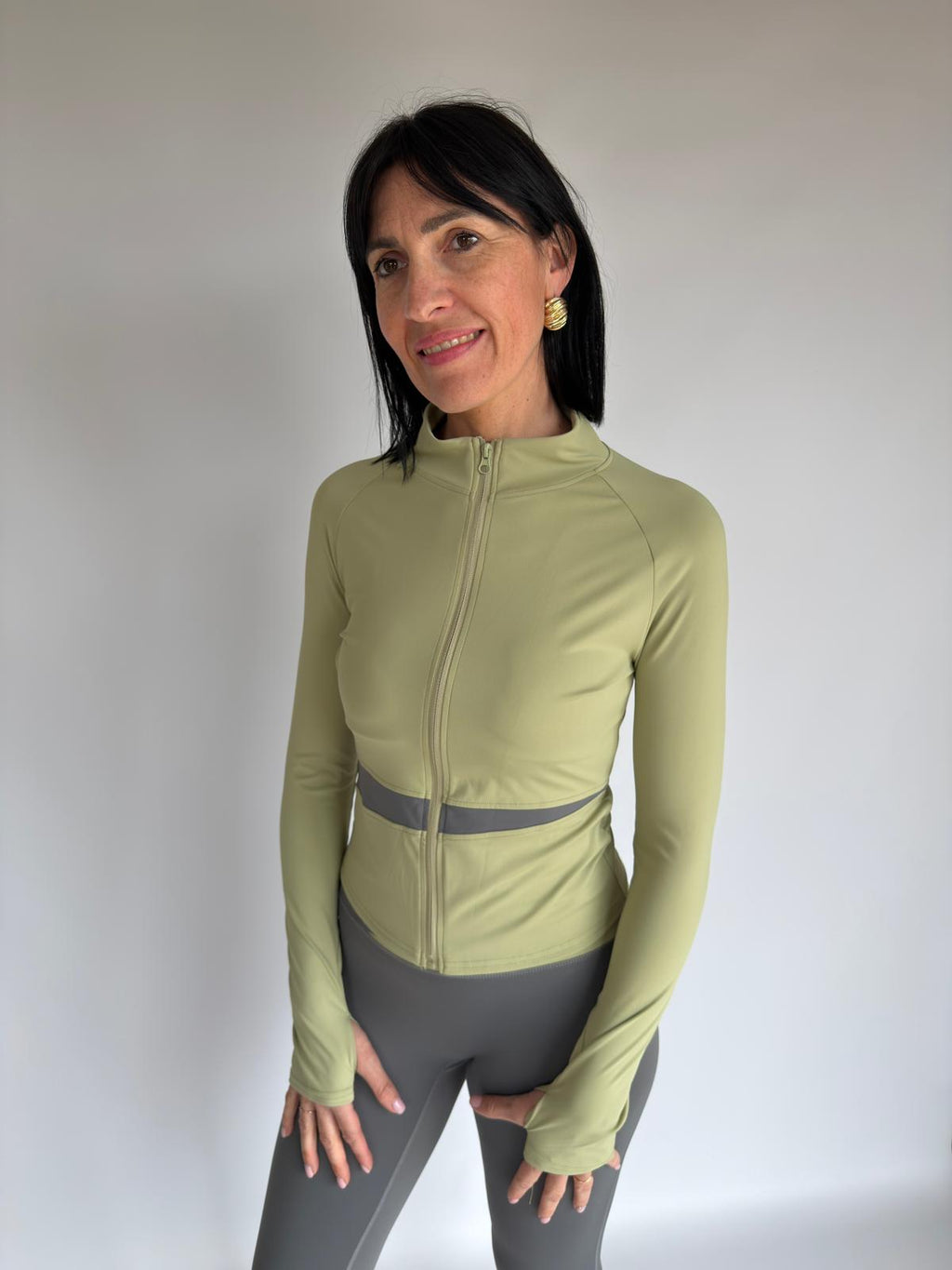 Giacca verde da fitness