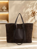 Borsa marrone in pelle grande