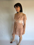 Top in pizzo a maniche lunghe