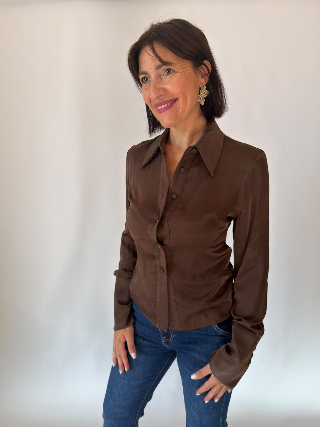 Camicia marrone Lumina