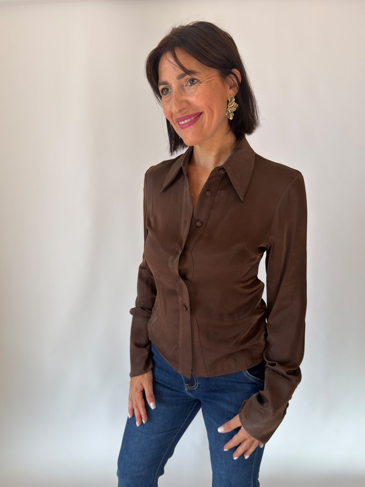 Camicia marrone Lumina