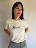 T-Shirt bianca Baciami