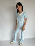 completo sportivo azzurro