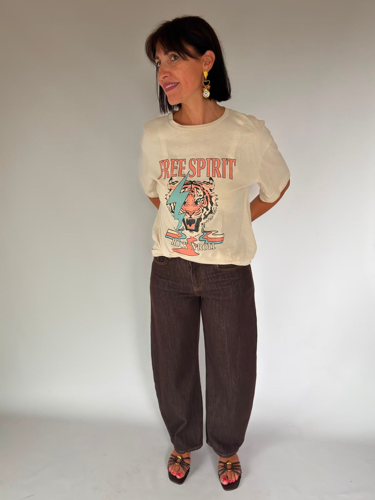 T-Shirt crema leone