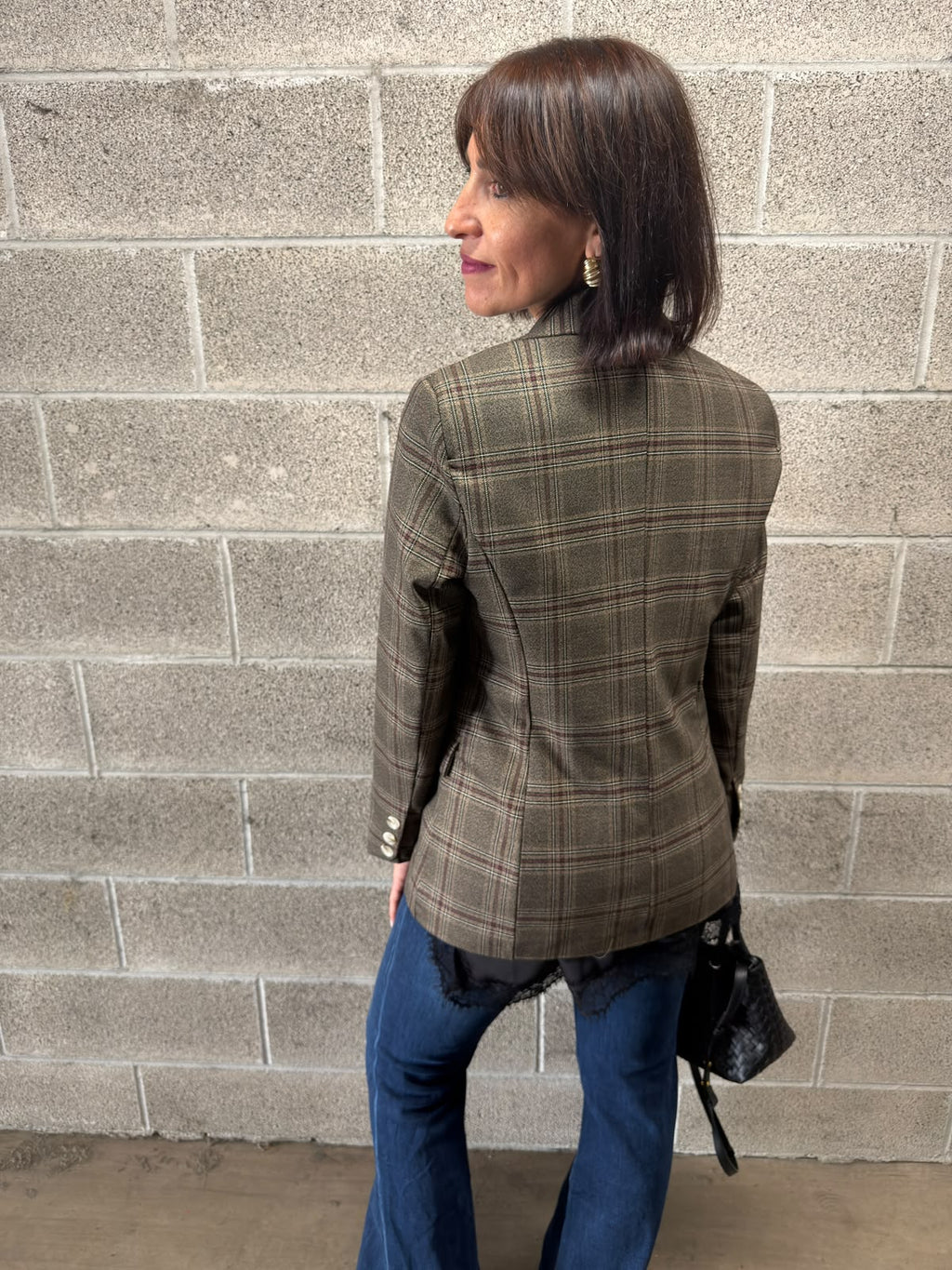 Blazer doppio petto scozzese