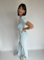 completo sportivo azzurro