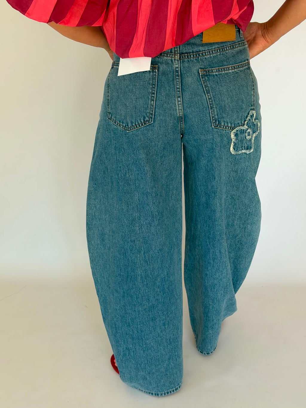 jeans margherite blu