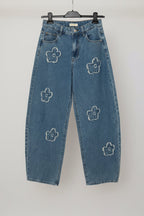 jeans margherite blu