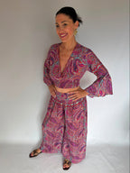 Vestito seta purple