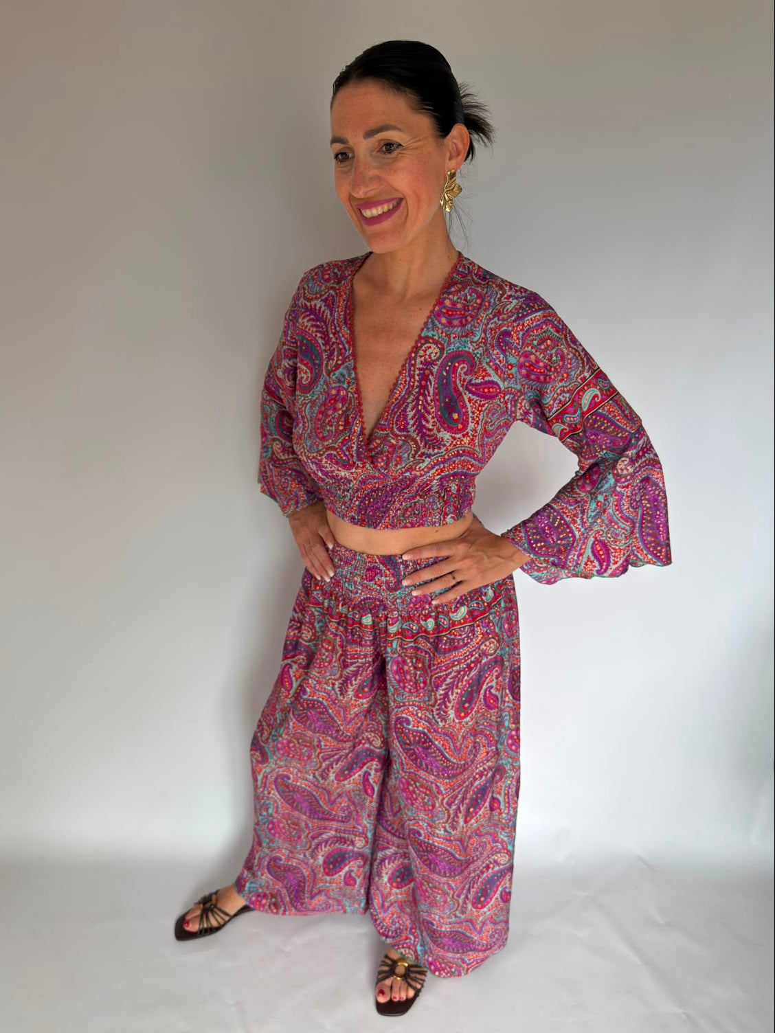 Vestito seta purple