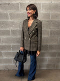 Blazer doppio petto scozzese