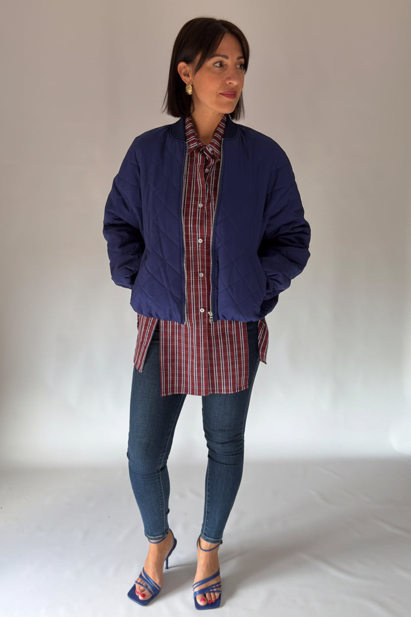 Piumino blu Lumina