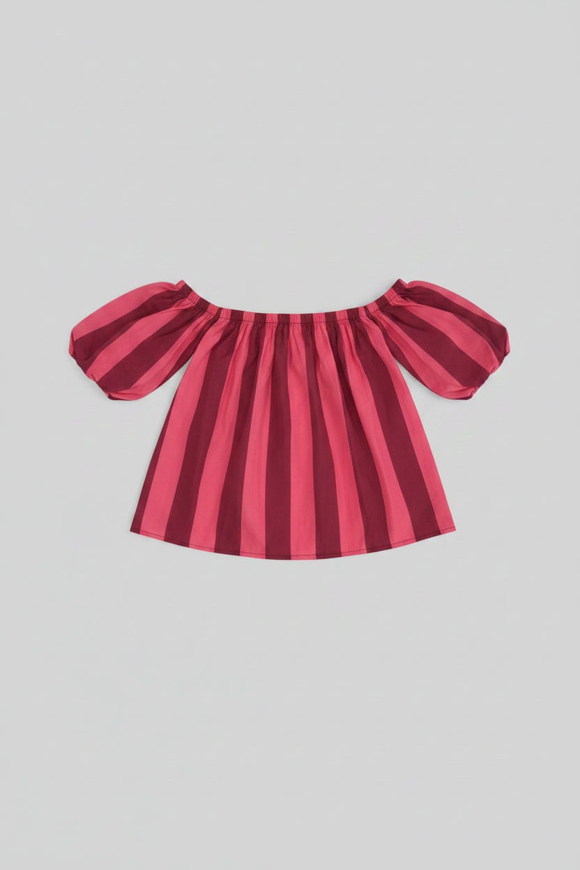 Top a strisce rosa