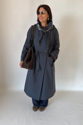 Trench blu lungo