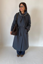 Trench blu lungo