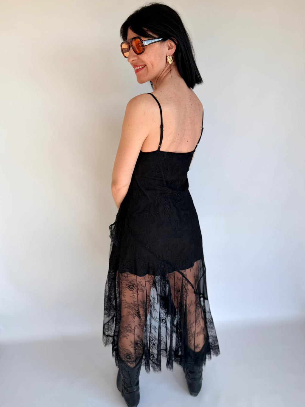 Vestito pizzo nero