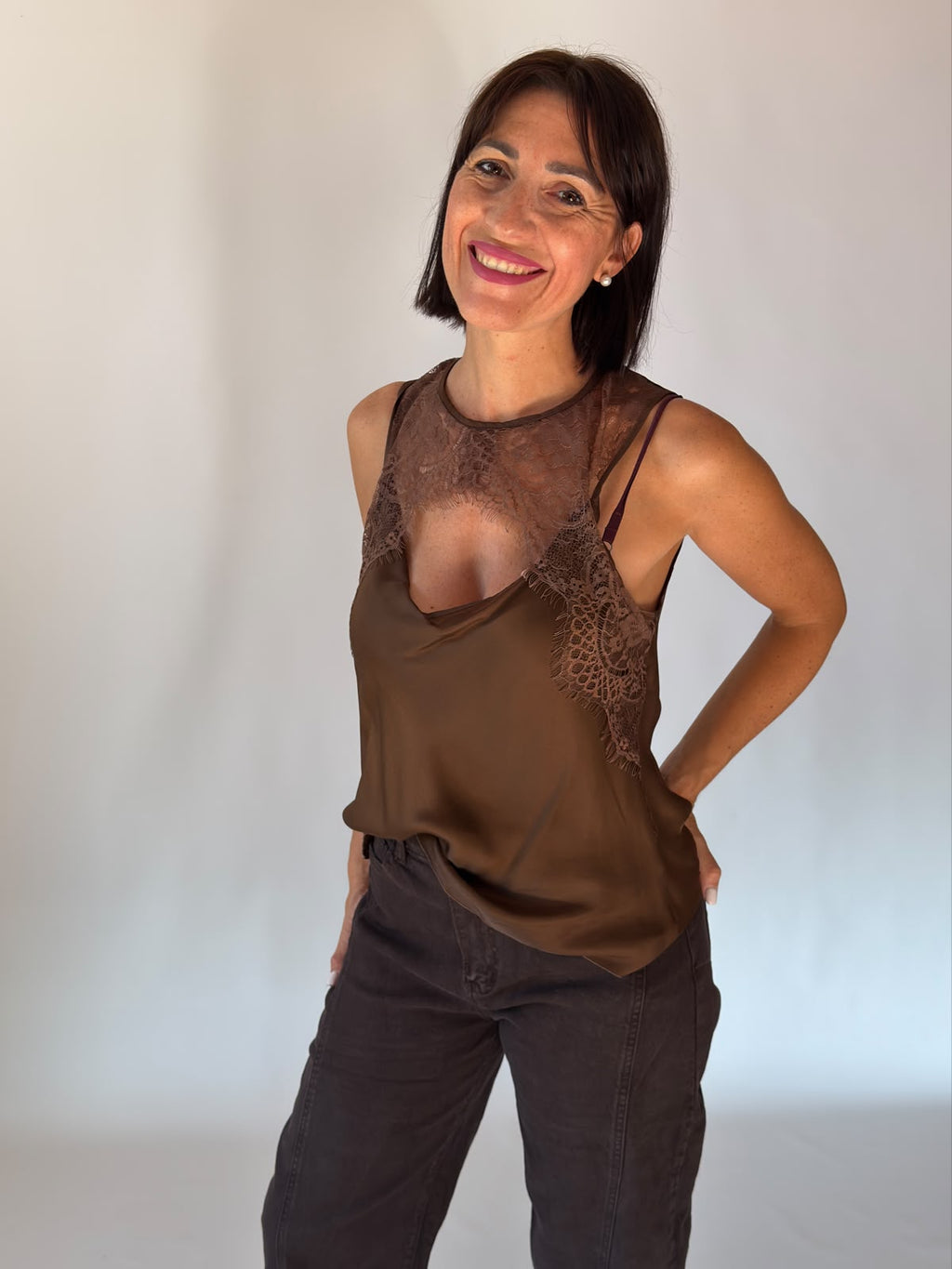 Top marrone Philia Loft