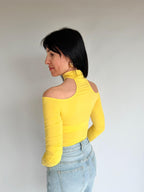 Body giallo con manica lunga