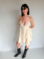 Abito satinato bianco