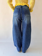 Jeans Denim design a vita incrociata