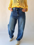 Jeans Denim design a vita incrociata