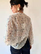 Camicia fiori con ruches