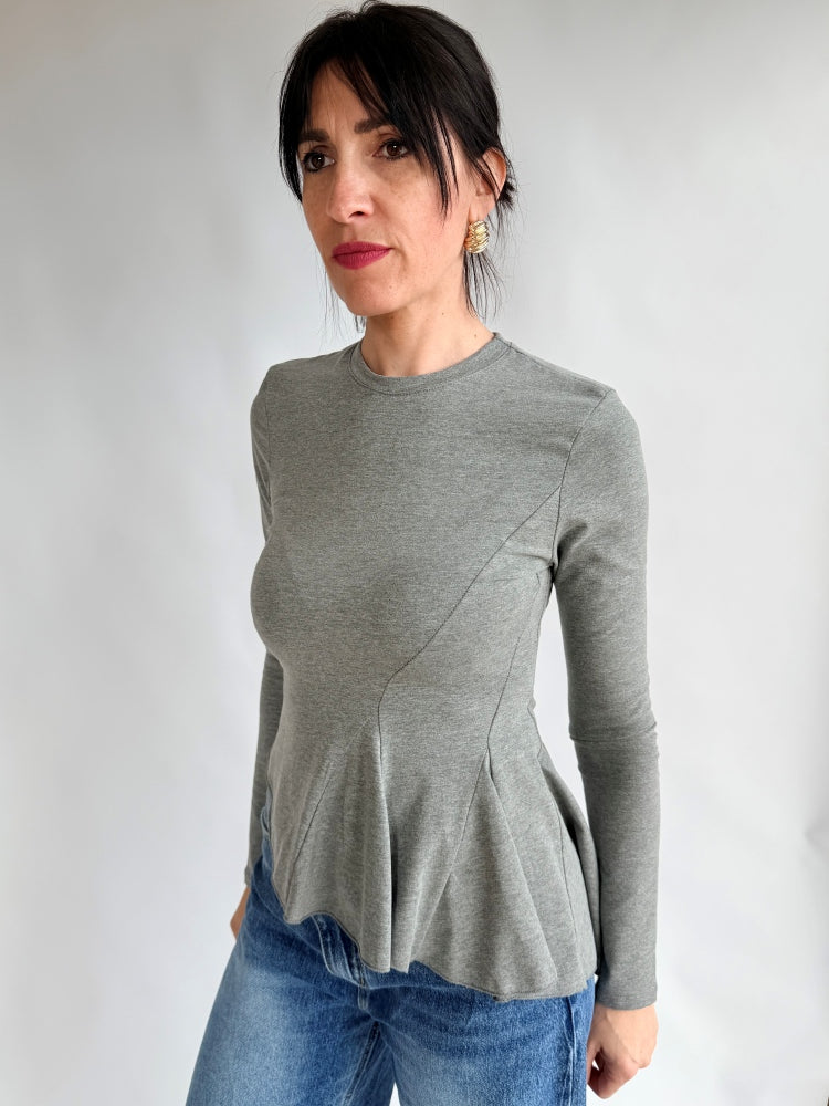 Maglia manica lunga grigia