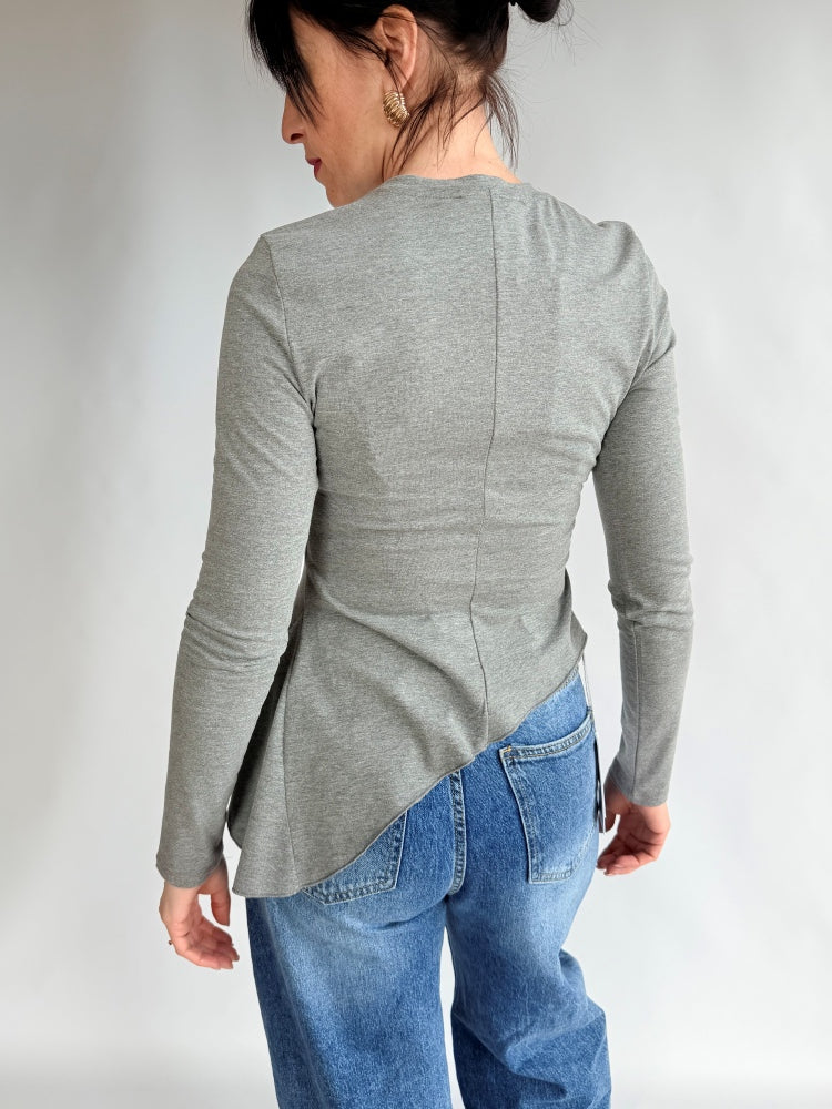 Maglia manica lunga grigia