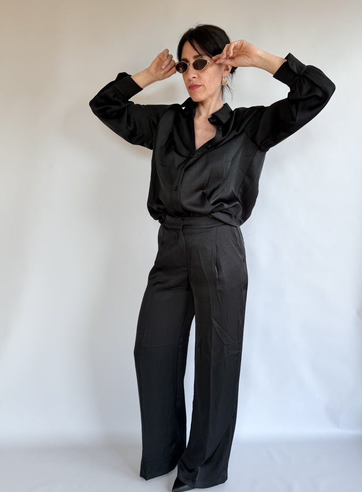 Camicia effetto raso di seta