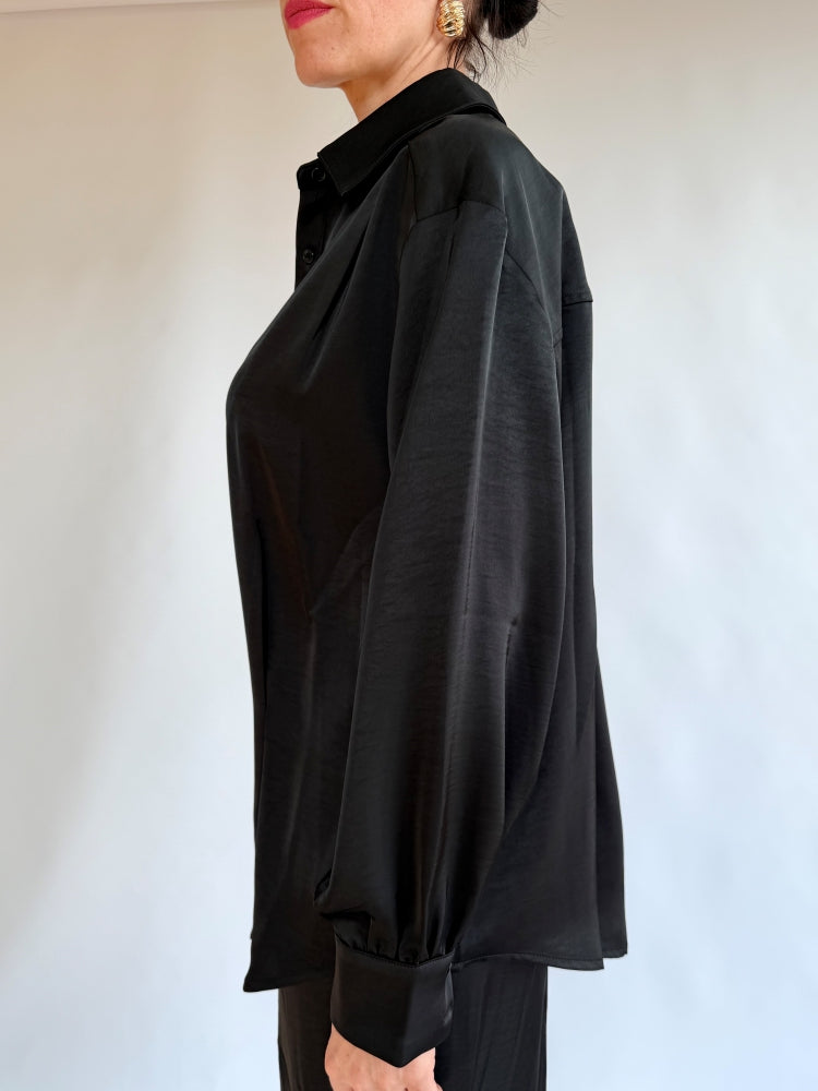 Camicia effetto raso di seta
