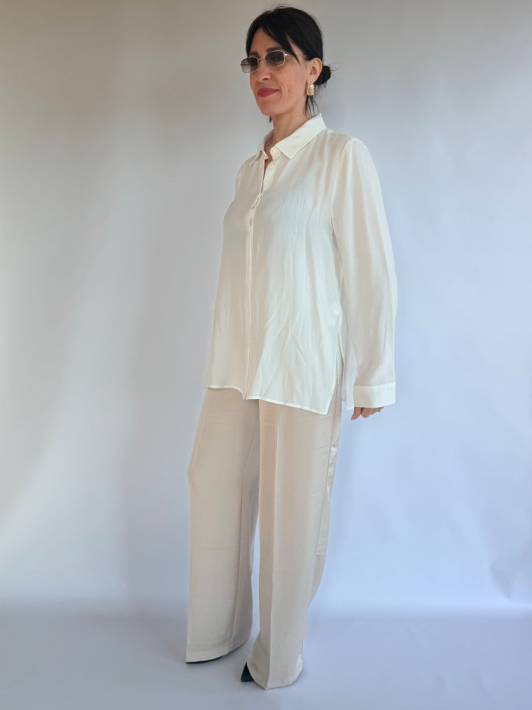 Camicia in cupro Lumina