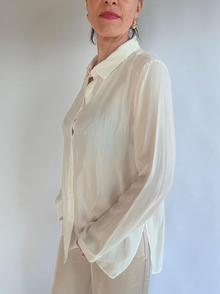 Camicia in cupro Lumina