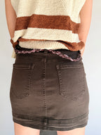 Gonna in jeans marrone
