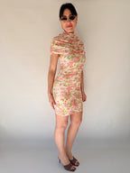 Vestito floreale rosa