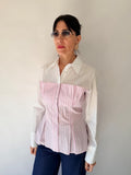 Camicia con corpetto rosa Lumina