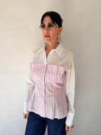 Camicia con corpetto rosa Lumina