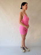 Tuta Jumpsuite corta rosa