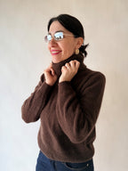 Maglione dolcevita marrone