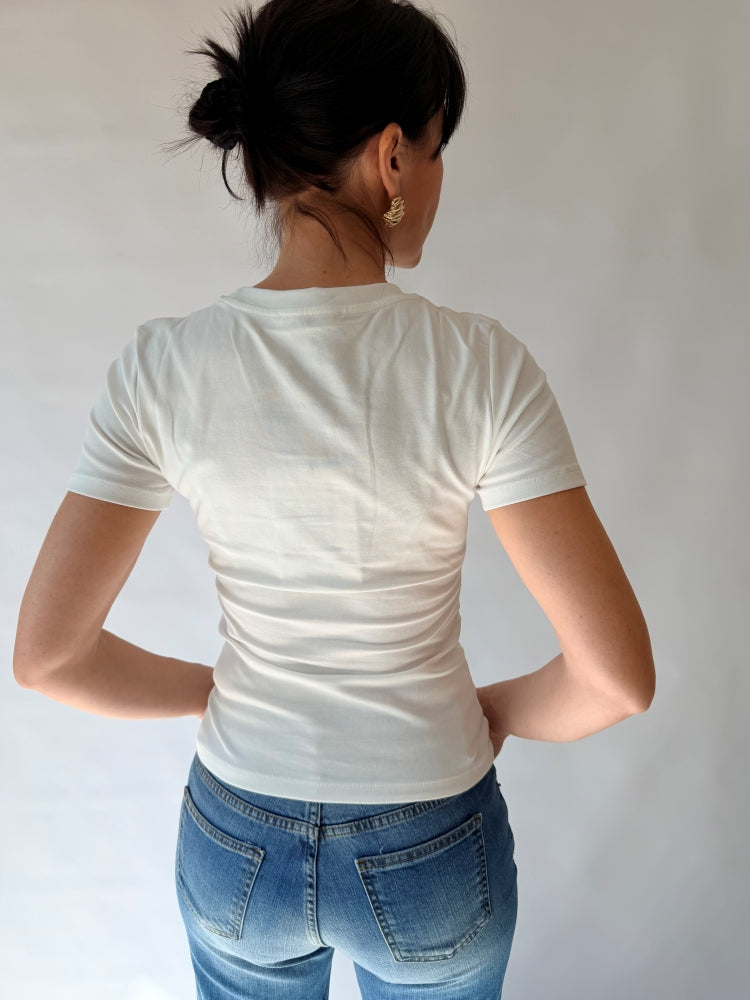 T-shirt manica corta bianco