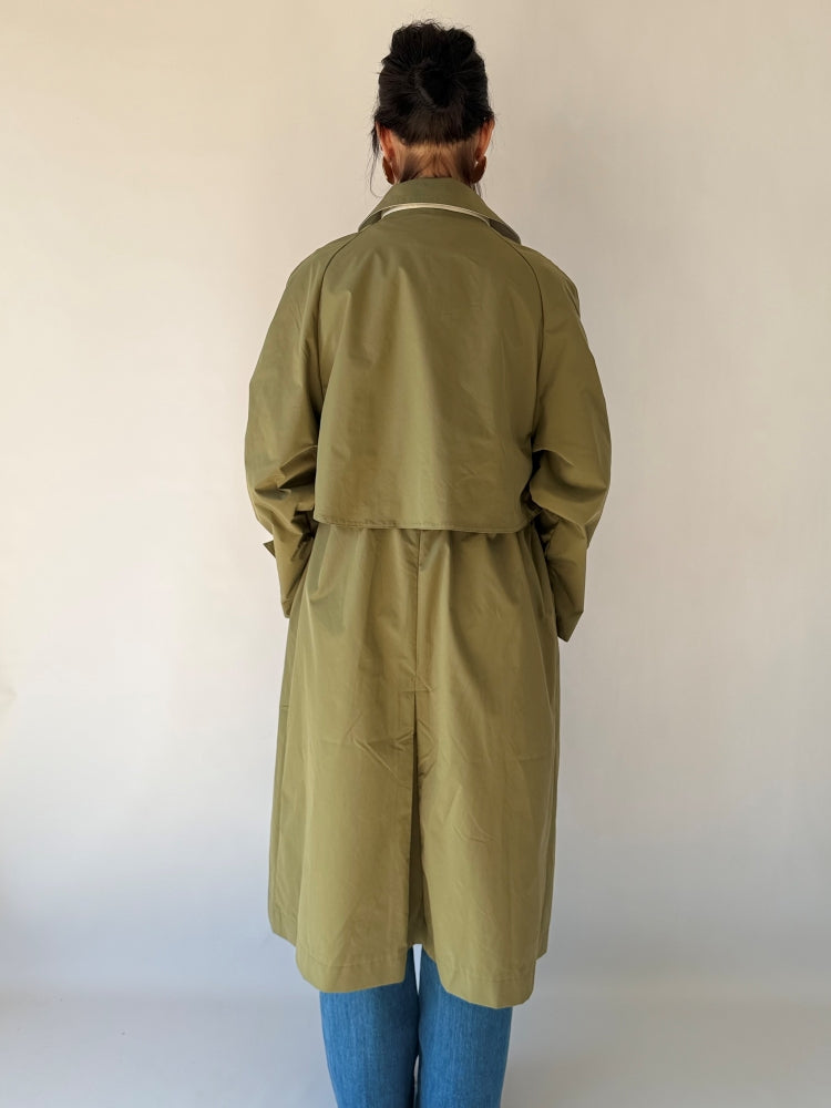 Trench lungo verde militare