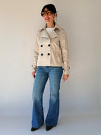 Trench corto beige