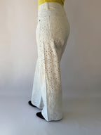 Jeans bianco traforato
